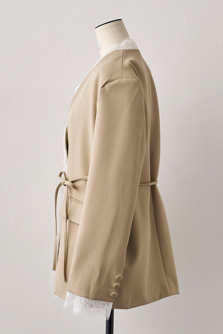 [予約]カシュクールレースドッキングジャケット