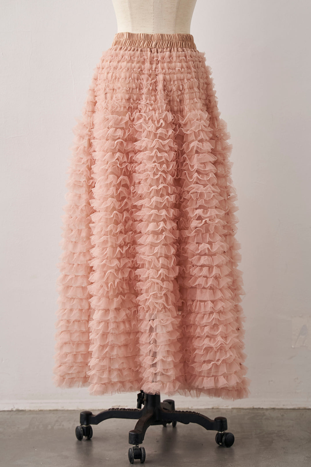 [予約]パール付きホイップチュールスカート