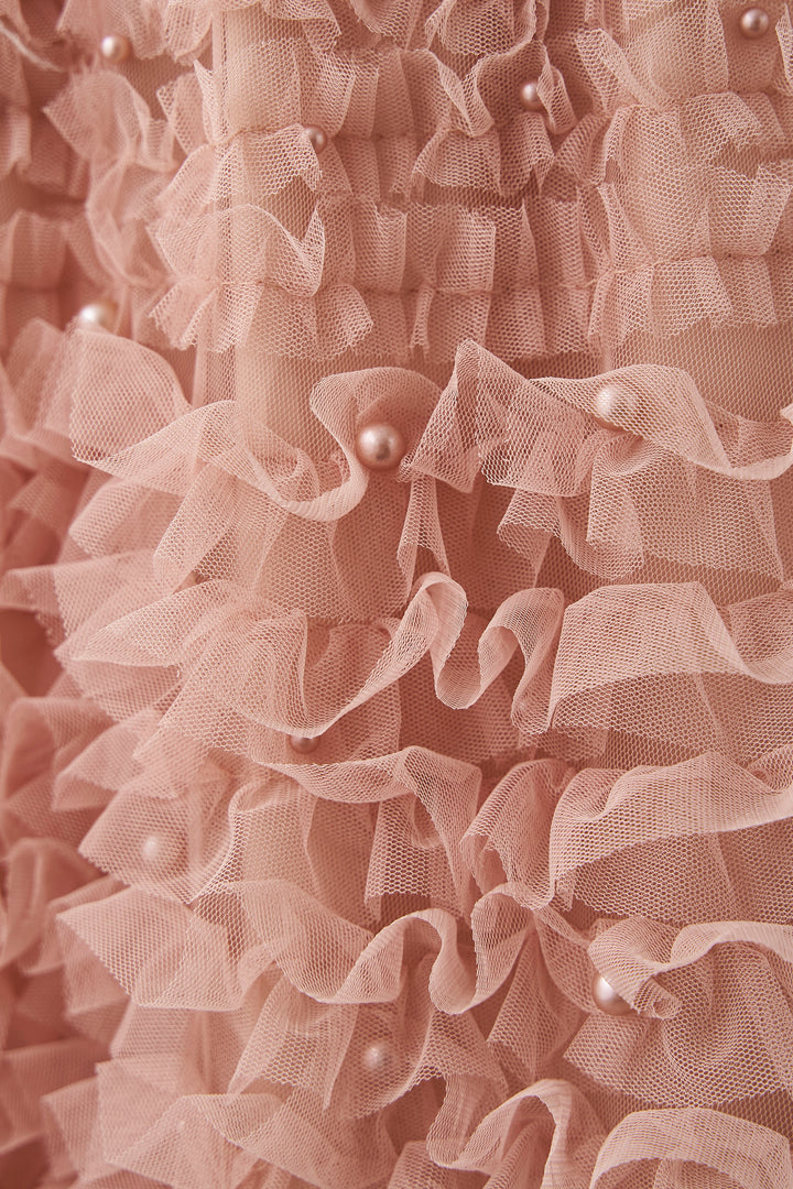 [予約]パール付きホイップチュールスカート