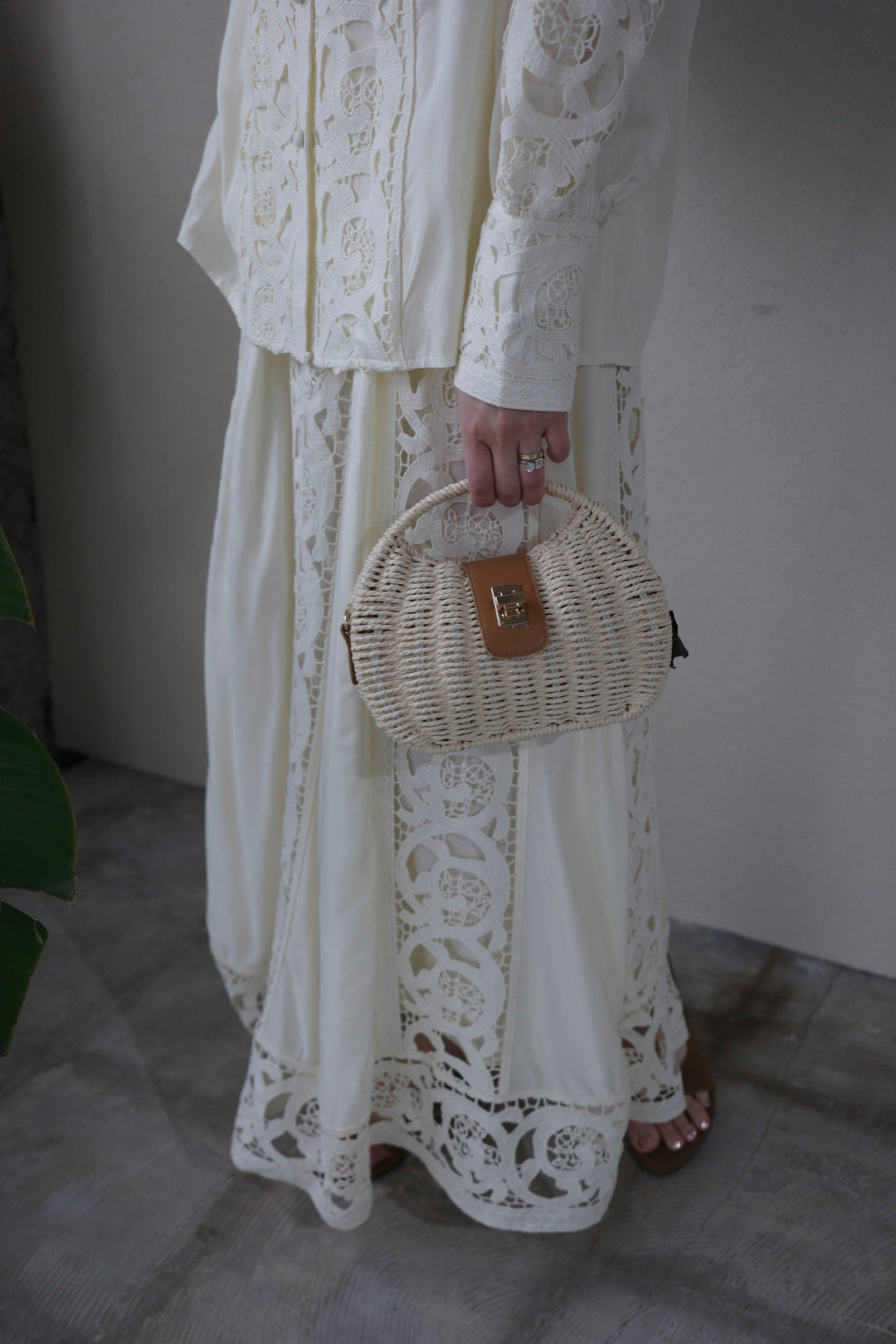 [予約]ヴィンテージライクレースシャツセットアップ