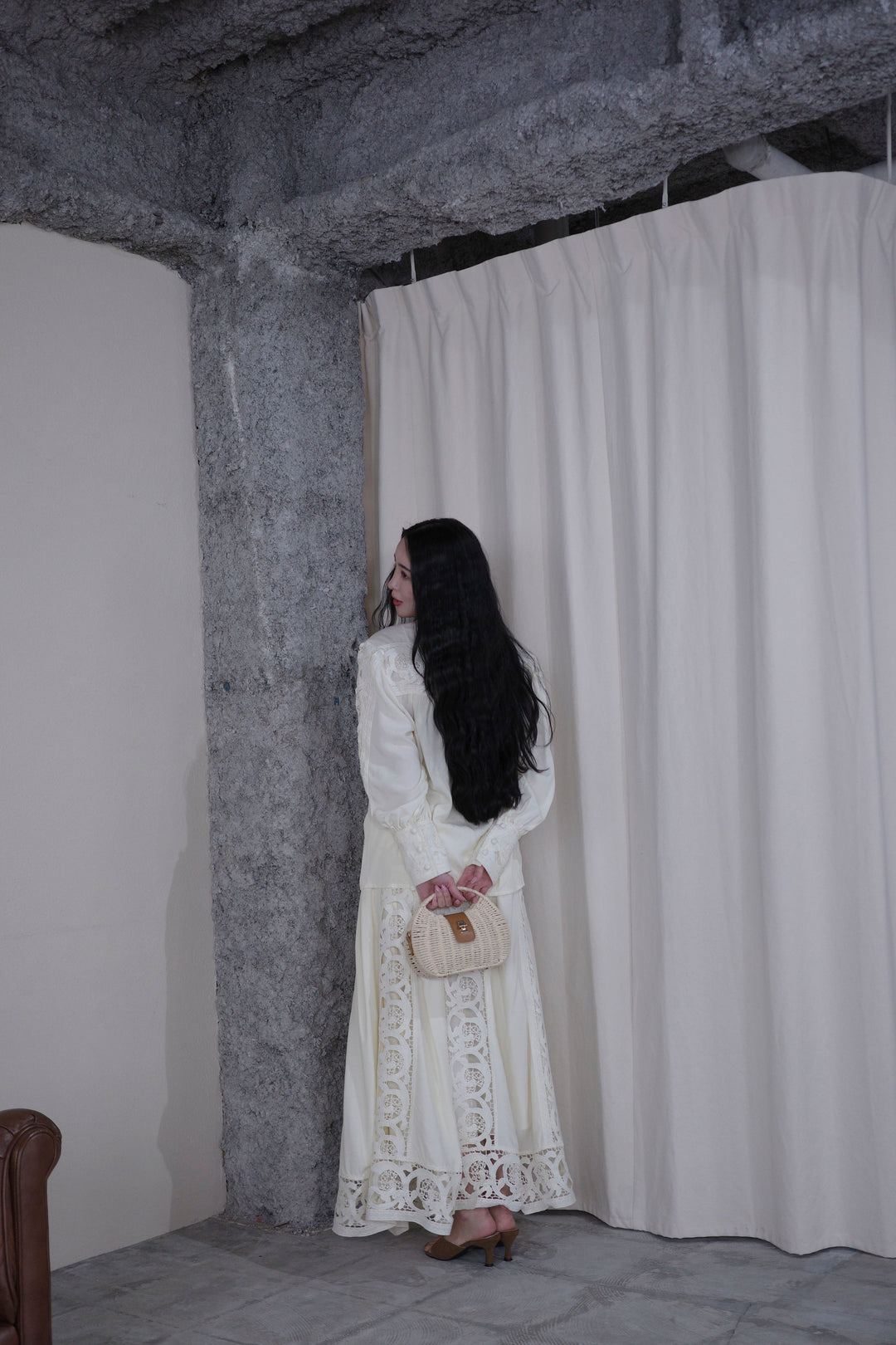 [予約]ヴィンテージライクレースシャツセットアップ