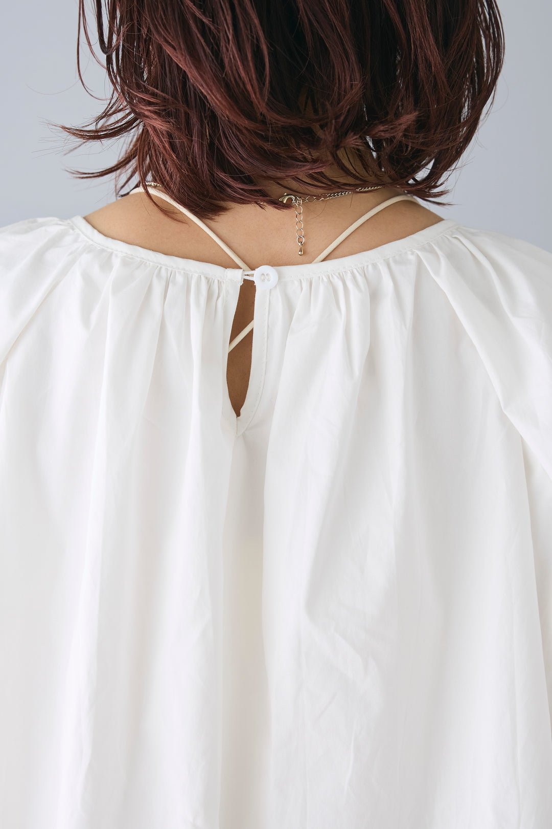 [予約/SET]バルーンギャザー袖ブラウス+サイドパール裾タックジョガーパンツ(2set)
