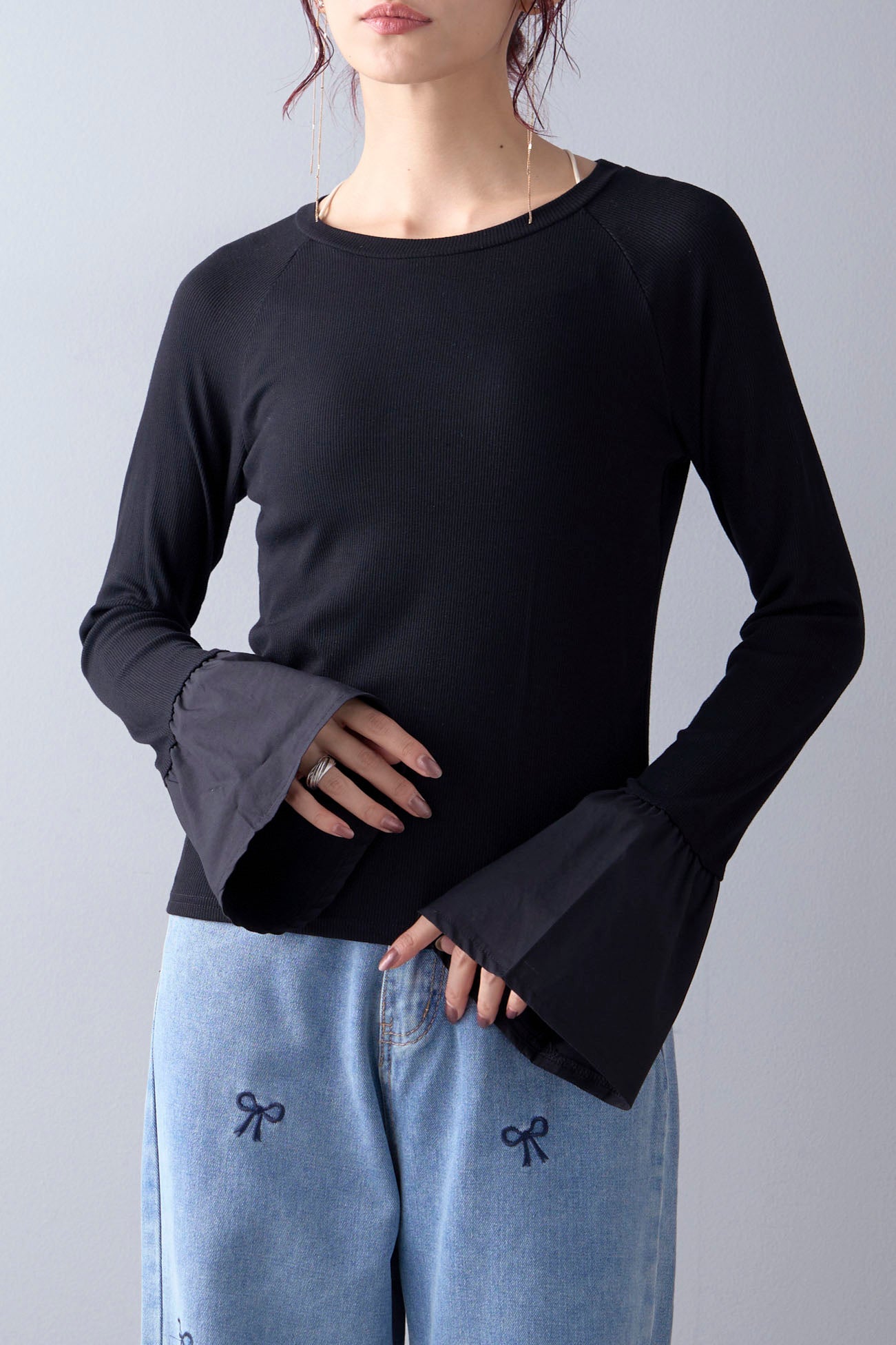 bonny フレアトップス Est. PAC 1980 Ashlee Notched Washed Henley Top | Pacsun