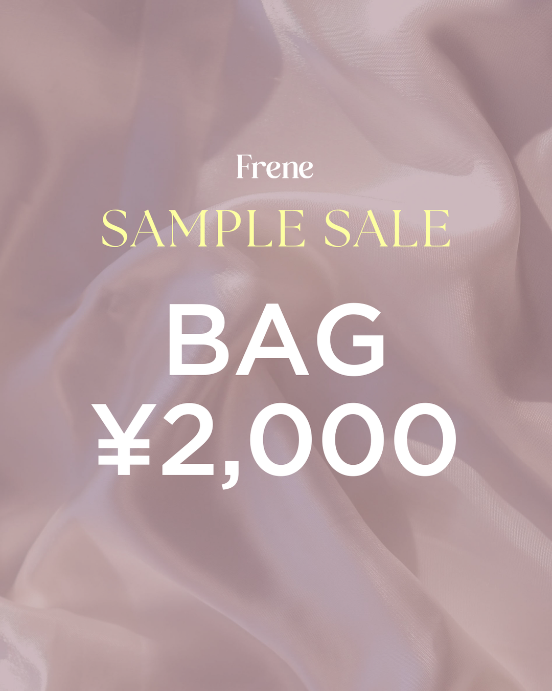 BAG ¥2,000[SAMPLE SALE_260725]