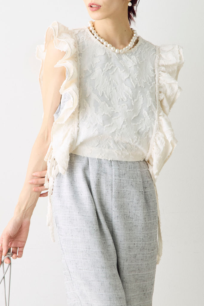 リボンジャガードジャケット　ブラック　Frene Jacket – Frene