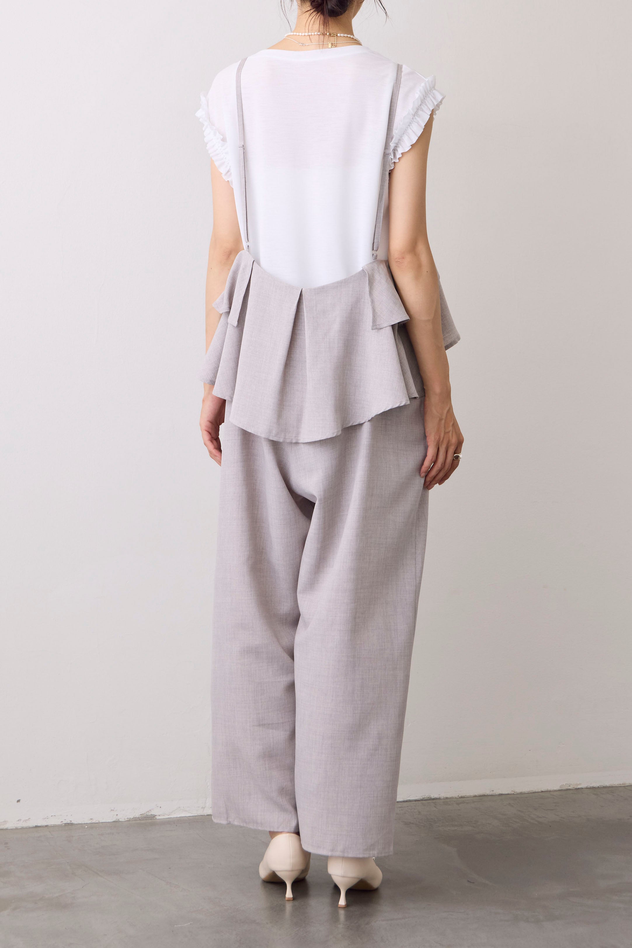 新品　タグ付　フリルビスチェキャミサロペット フリルビスチェキャミサロペット LHELBIE│Eimee Law & LHELBIE