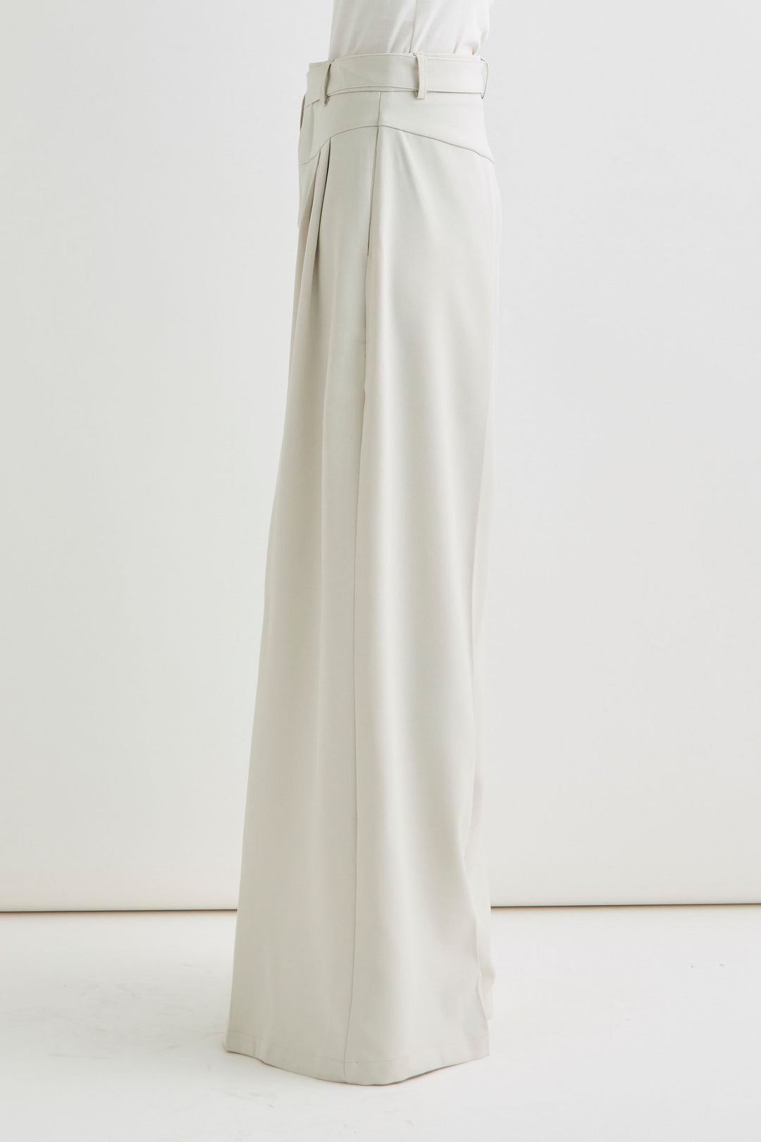 [予約]とろみタックハイウエストタックワイドパンツ