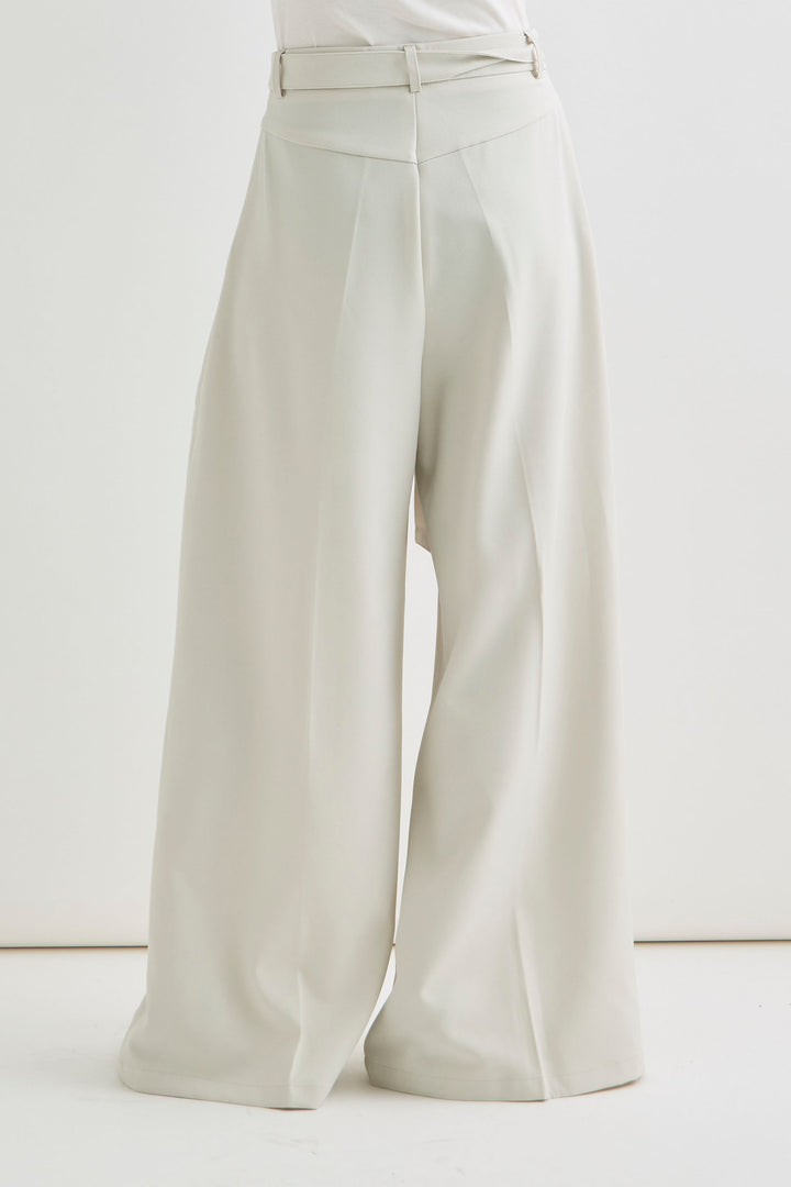 [予約]とろみタックハイウエストタックワイドパンツ