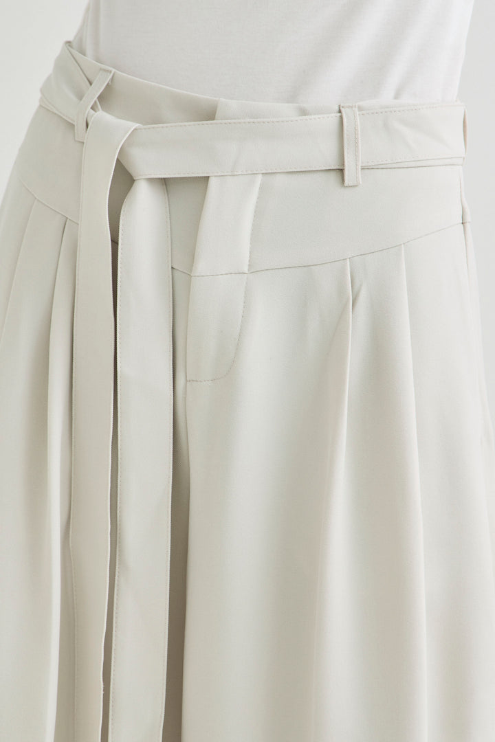 [予約]とろみタックハイウエストタックワイドパンツ