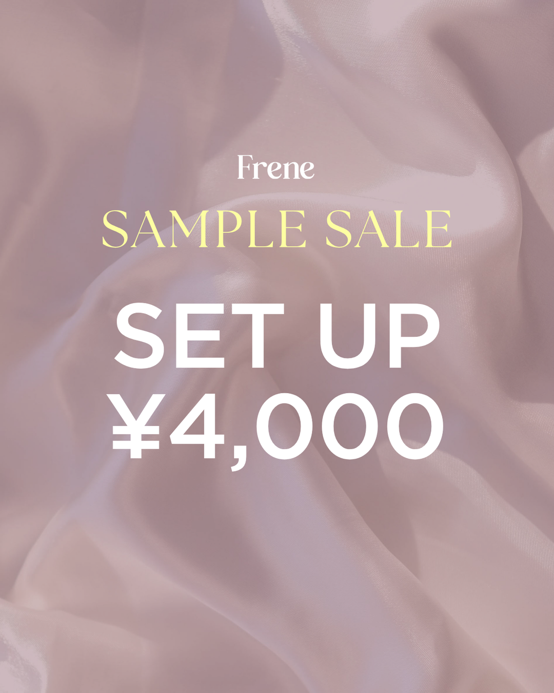 SET UP ¥4,000[SAMPLE SALE_260725]