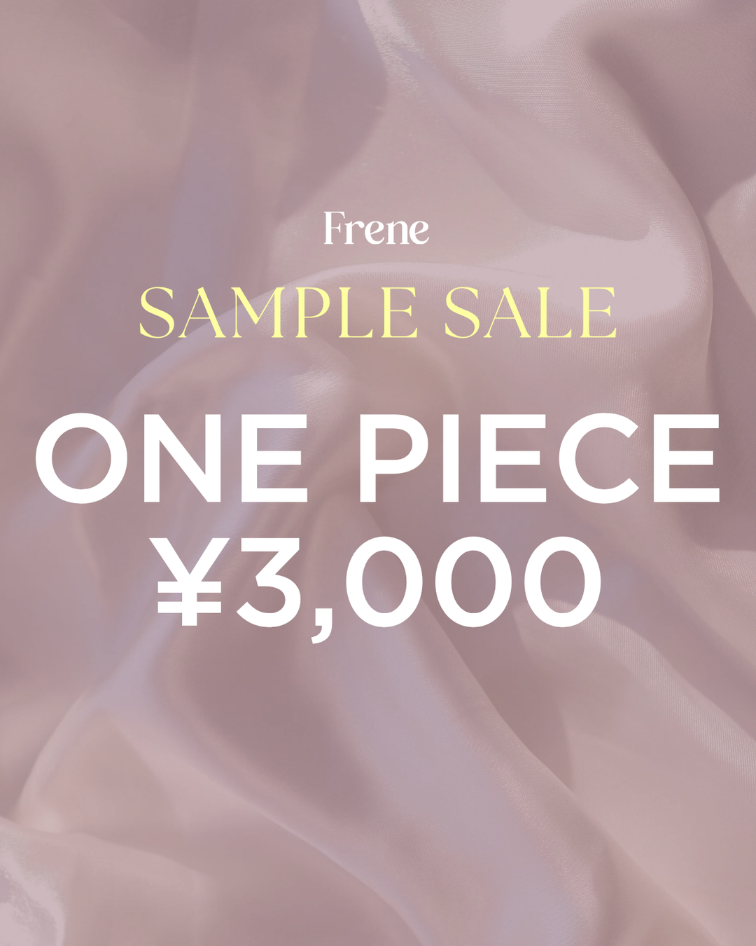 ONE PIECE ¥3,000[SAMPLE SALE_260725]